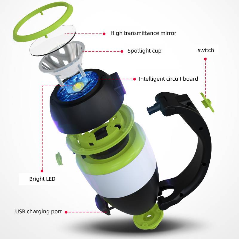 3-in-1 LED Camping Lamp - Flashlight, Tent Light & Power Bank