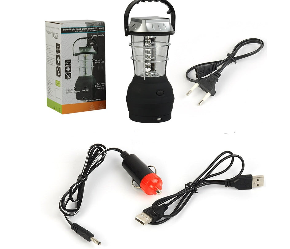 Solar & Hand-Crank Rechargeable Camping Light