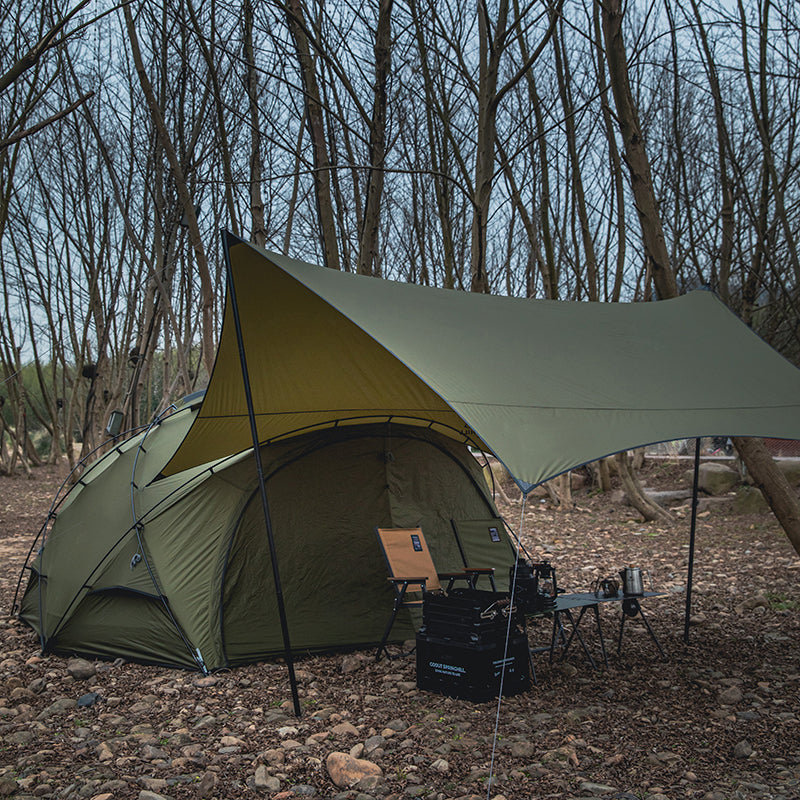Hexagon Windproof Tent Canopy Extension - 420x370cm