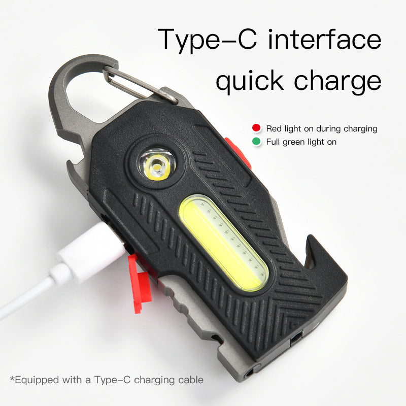 Multifunctional COB Keychain Emergency Light
