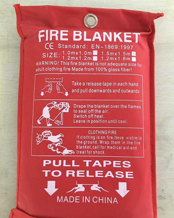 Fiberglass Fire Blanket - Emergency Flame Retardant Cover
