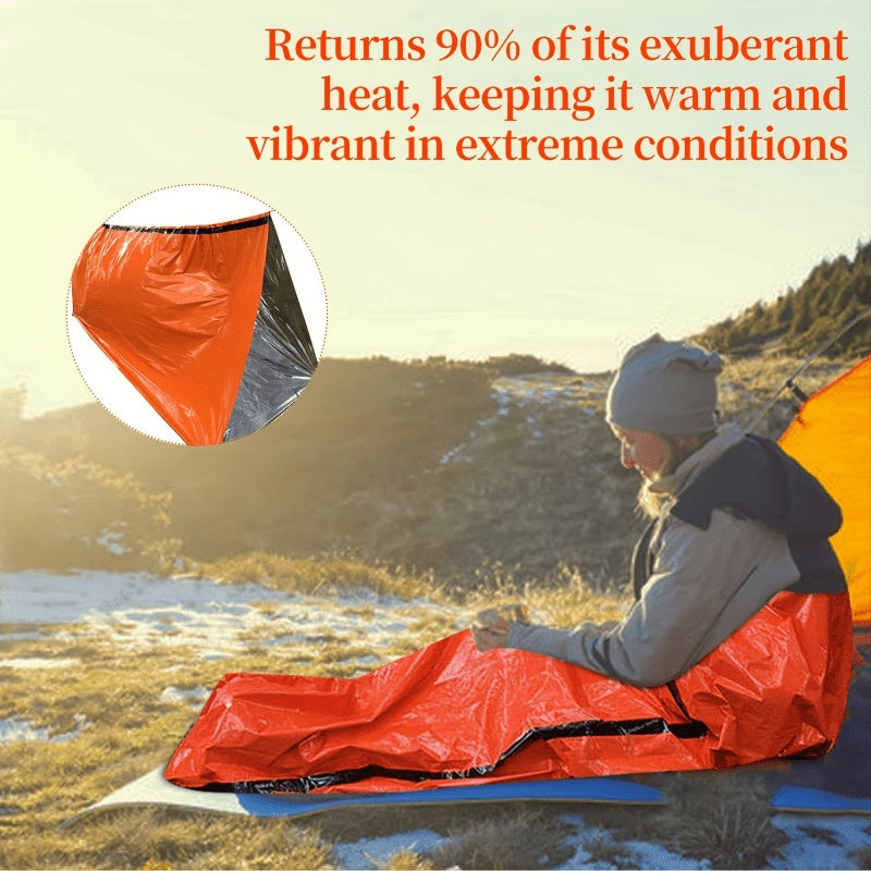 Emergency Thermal Sleeping Bag - Windproof & Waterproof Bivy Sack