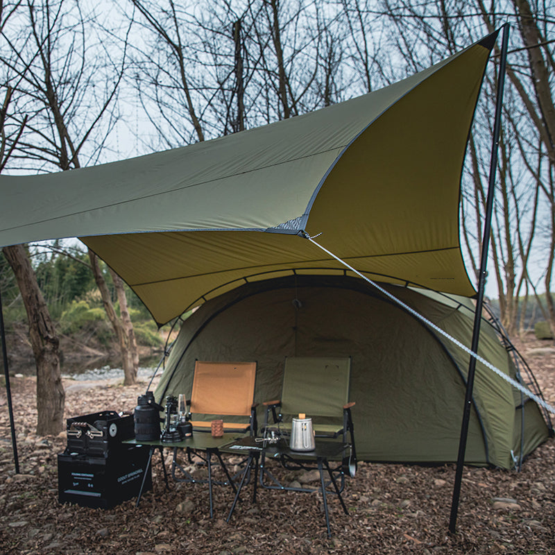 Hexagon Windproof Tent Canopy Extension - 420x370cm