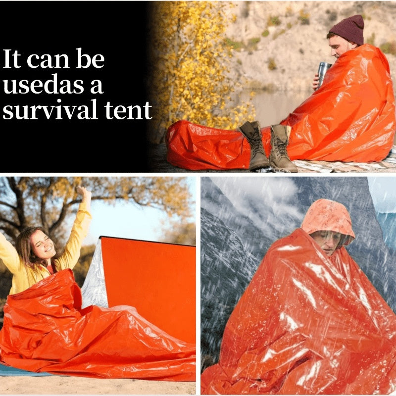 Emergency Thermal Sleeping Bag - Windproof & Waterproof Bivy Sack