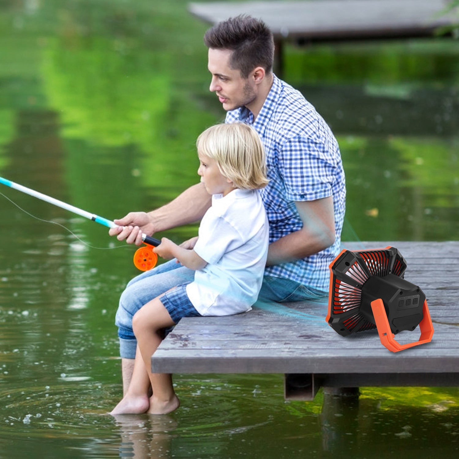3-in-1 Camping Lantern Fan with Power Bank & Remote