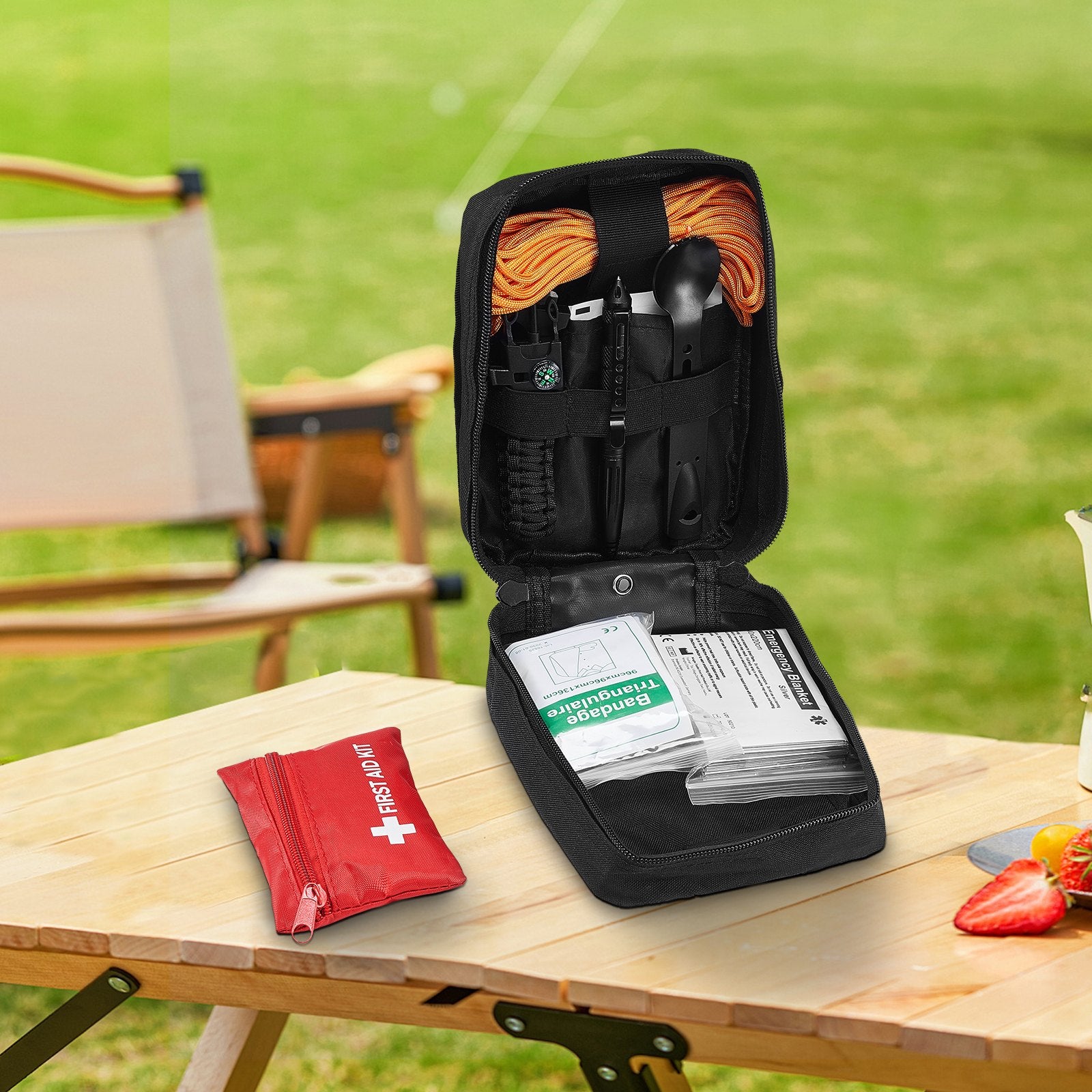 250-Piece Survival First Aid Kit - Emergency Medical Trauma Bag