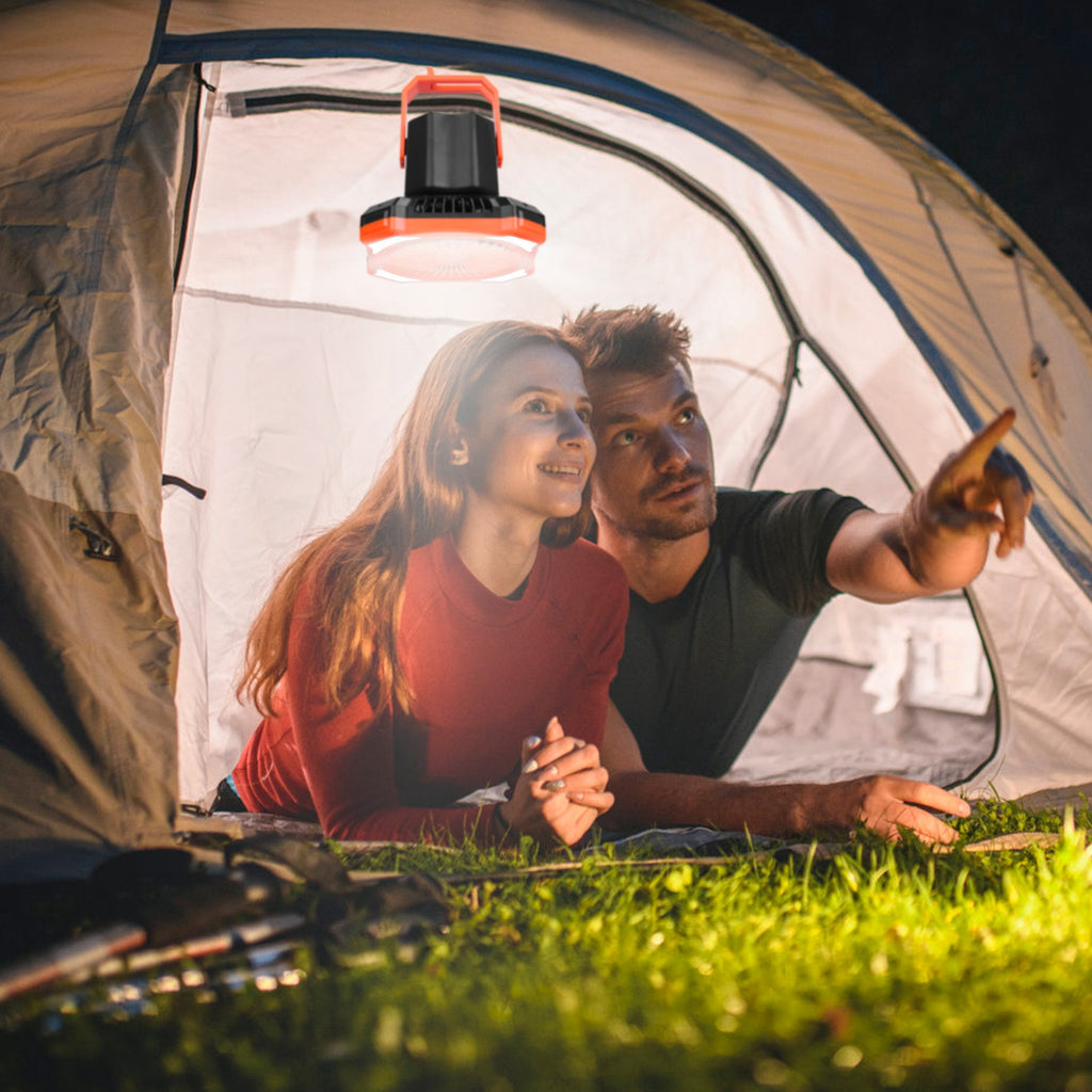 3-in-1 Camping Lantern Fan with Power Bank & Remote